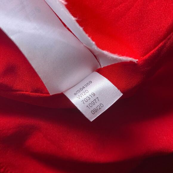 Ann Taylor - Red Snakeskin Ruffle Wrap Dress - XS - Picture 13 of 14